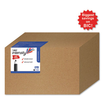BIC® Intensity Low Odor Fine Point Dry Erase Marker, Fine Bullet Tip, Black, Dozen freeshipping - TVN Wholesale